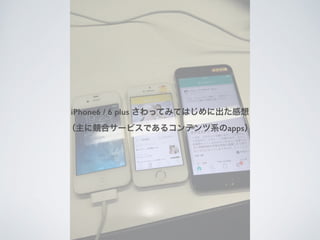 iPhone6 / 6 plus äƤߤƤϤ˳
˸ϥ`ӥǤ륳ƥϵapps
 