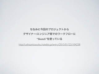 http://ushisantoasobu.hateblo.jp/entry/2015/01/22/104258
ʤߤ˽ؤΥץȤ
ǥʩ`/󥸥˥gǤΥ`ե`
SketchʹäƤ
 