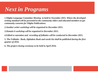 Language Preservation Program Yidgha Language Preservation Program | PDF