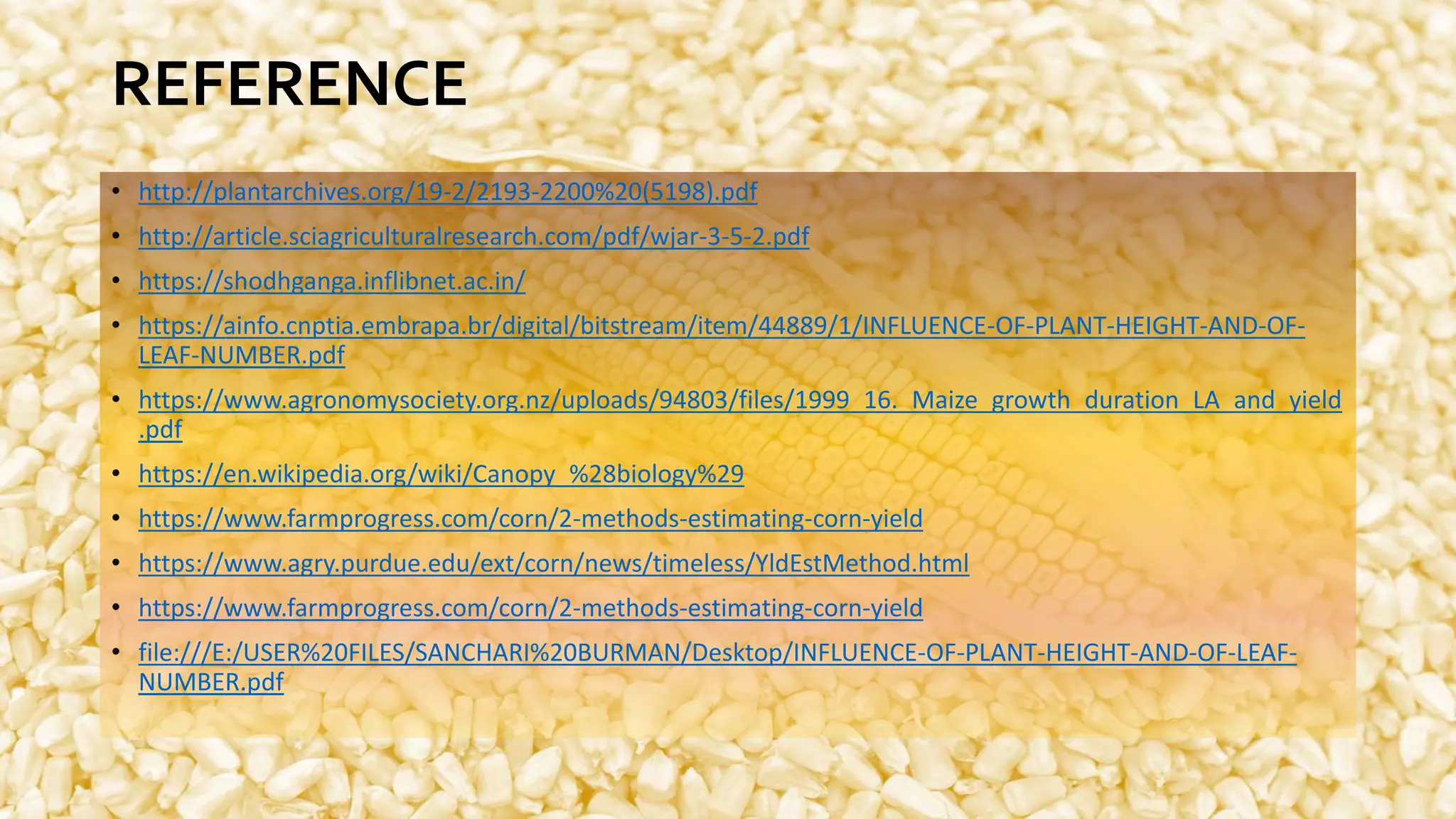 Yield contributing character of maize | PPTX