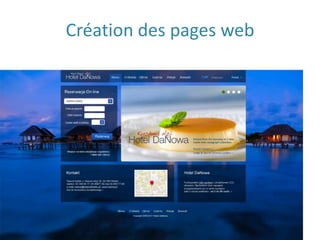 Création des pages web
 