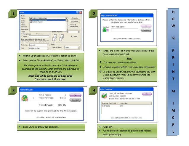 How To Print At Imcpl