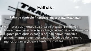 Falhas:
 