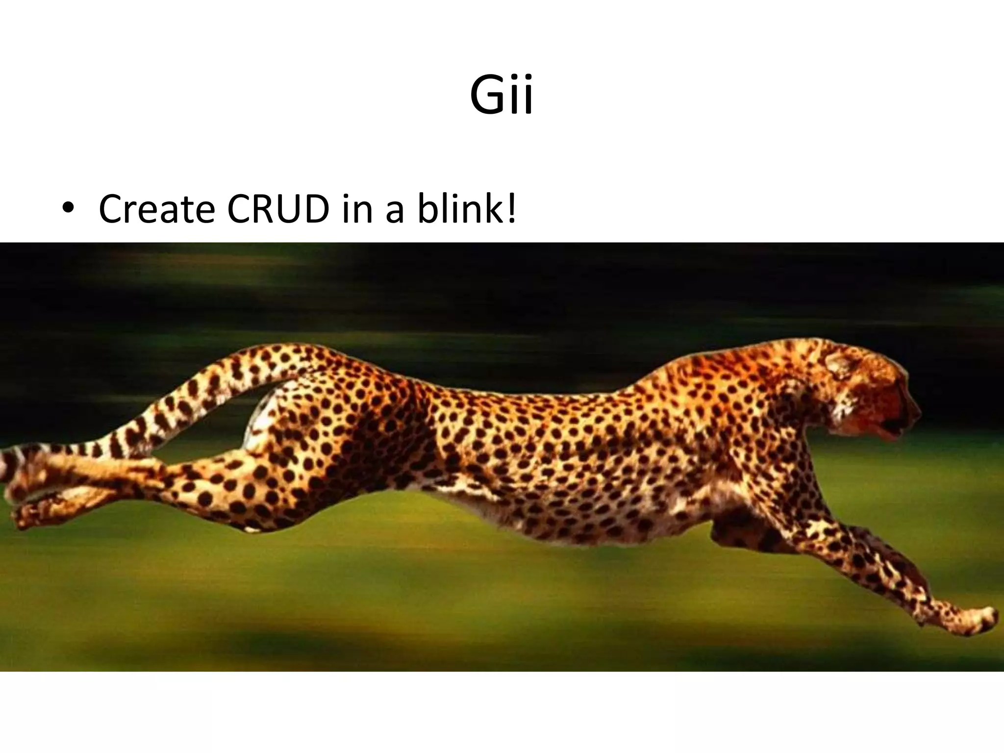 GiiCreate CRUD in a blink!