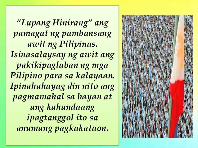 Ano Ang Unang Pamagat Ng Pambansang Awit Ng Pilipinas Bago Ito - Mobile