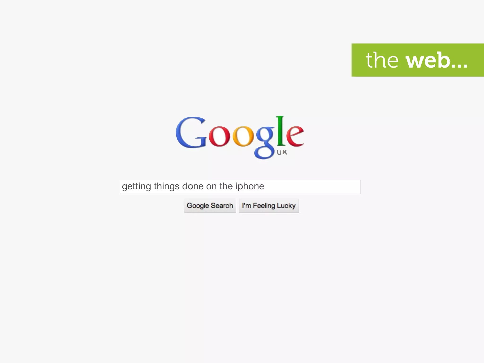 the web...




getting things done on the iphone
 