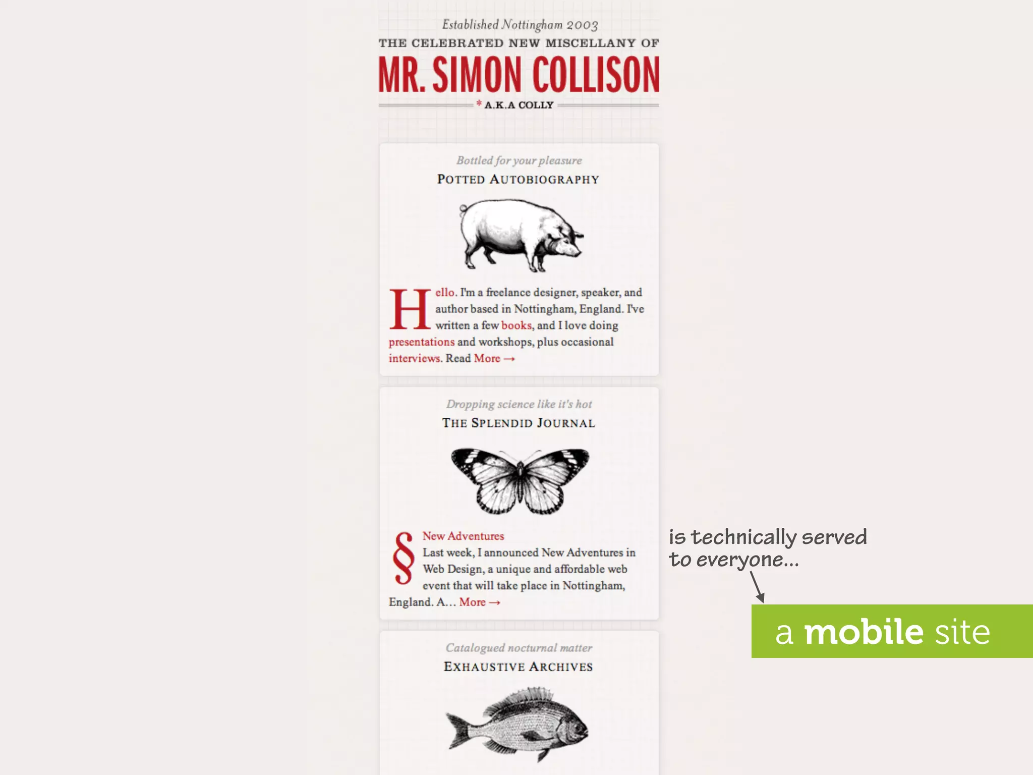 is technically served
to everyone...


           a mobile site
 