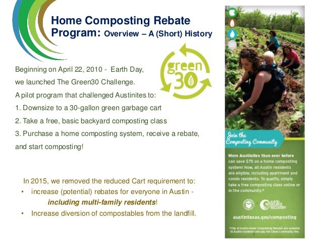 Austin Resource Recovery Home Composting Rebate Program Austin Resource Recovery Home Composting Rebate Program