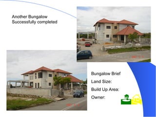 Another Bungalow Successfully completed Bungalow Brief Land Size: Build Up Area: Owner:    