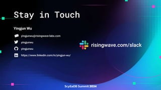 Cost-Efficient Stream Processing with RisingWave and ScyllaDB | PPTX ...