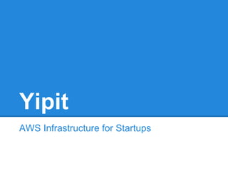 Yipit
AWS Infrastructure for Startups
 