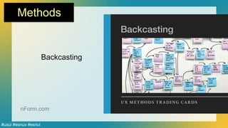 Workshop on GIS+Design
Methods
Backcasting
#uxui #esriux #esriui
nForm.com
 