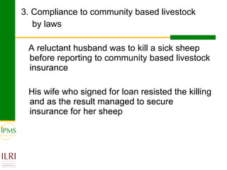 Gender focused service provision and its impact: IPMS Goma experience