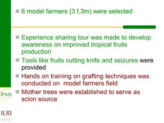 Gender focused service provision and its impact: IPMS Goma experience