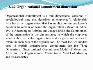Multidimensional Employee Effect of organization culture on employees commitment | PPTX