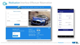 Introduction | Cadre général du projet | Etude de l’existant | Analyse et spécification des besoins | Conception | Réalisation | Conclusion 27
Réalisation Interface Effectuer Réservation
 