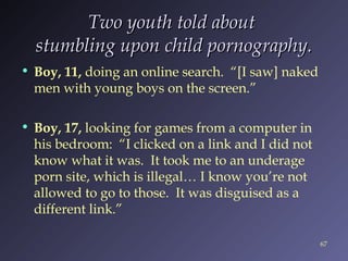 Trends and characteristics of youth Internet victimization