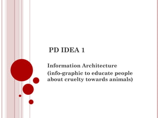 PD IDEA 1 Information Architecture  (info-graphic to educate people about cruelty towards animals) 