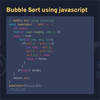 Bubble sort in Java Script | PDF