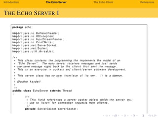 How to Make an Echo Server | PPT