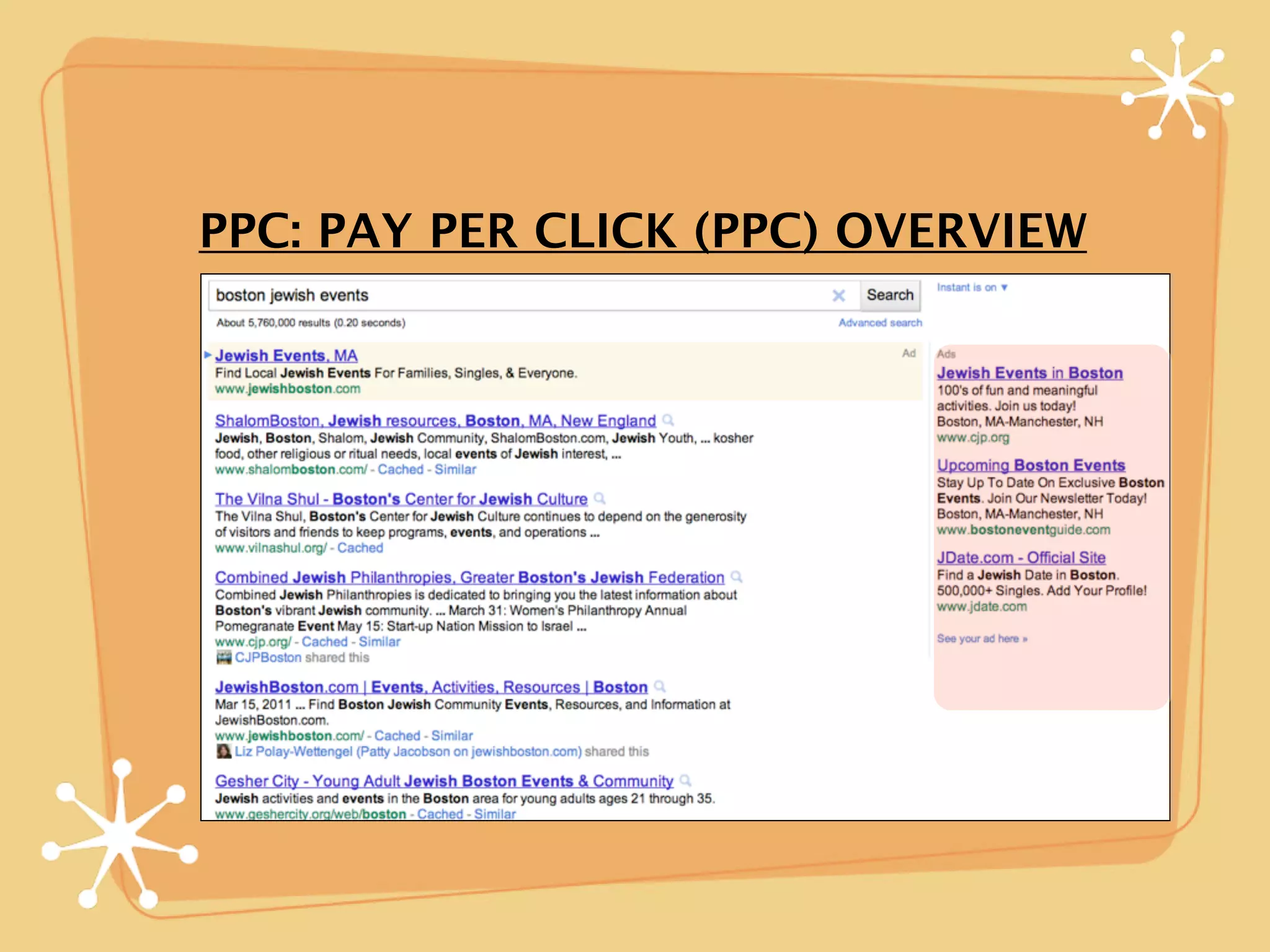 PPC: PAY PER CLICK (PPC) OVERVIEW
 