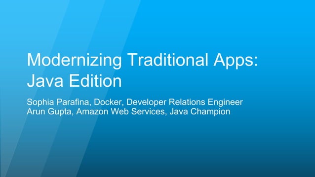 Modernizing Java Apps with Docker | PPT