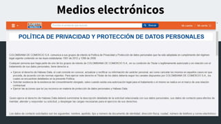 Medios electrónicos
 
