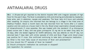 ANTIMALARIAL DRUGS
 