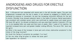 ANDROGENS AND DRUGS FOR ERECTILE
DYSFUNCTION
 