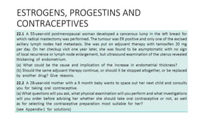 ESTROGENS, PROGESTINS AND
CONTRACEPTIVES
 