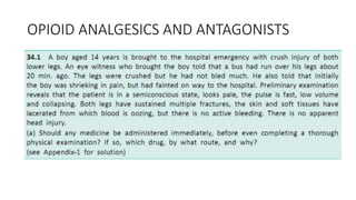 OPIOID ANALGESICS AND ANTAGONISTS
 