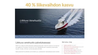 www.marjanousiainen.com
© 2015 FutureMarja
.
40 % liikevaihdon kasvu
 