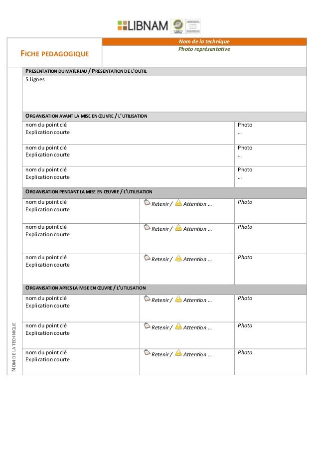 Modèle De Fiche Pédagogique Vierge Word modele fiche pedagogique