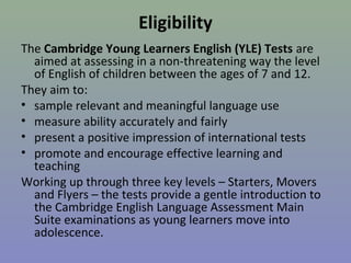 Yle Examination Introduction Yle | PPT