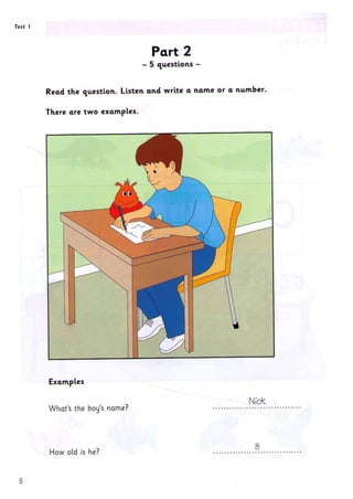 Yle Examination Introduction YLE Starters 4. Students book. Examination Papers [EnglishOnlineClub ...