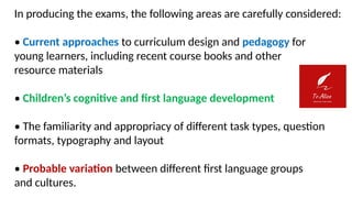 Yle Examination Introduction YLE Teacher's Guide( Exam preparation).pptx