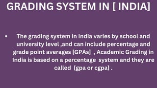 Comparison of grading system of different countries | PPT