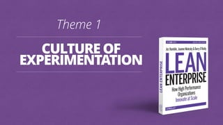 CULTURE OF
EXPERIMENTATION
Theme 1
 