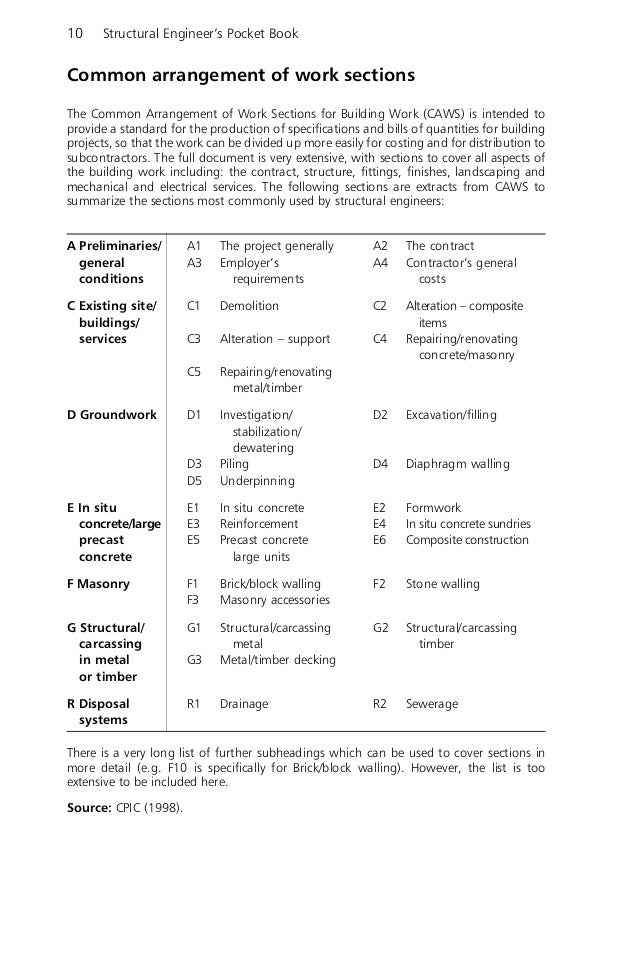 Common Arrangement Of Work Sections For Building Works Pdf Viewer - lerrang