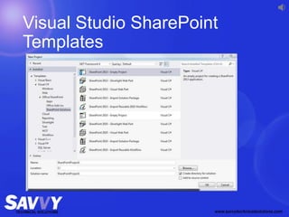 Visual Studio SharePoint
Templates
 