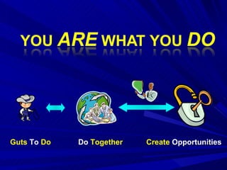Guts  To  Do Do  Together Create  Opportunities  