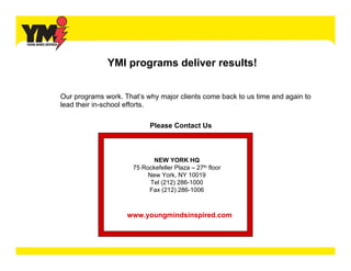 YMI Marketing Deck 