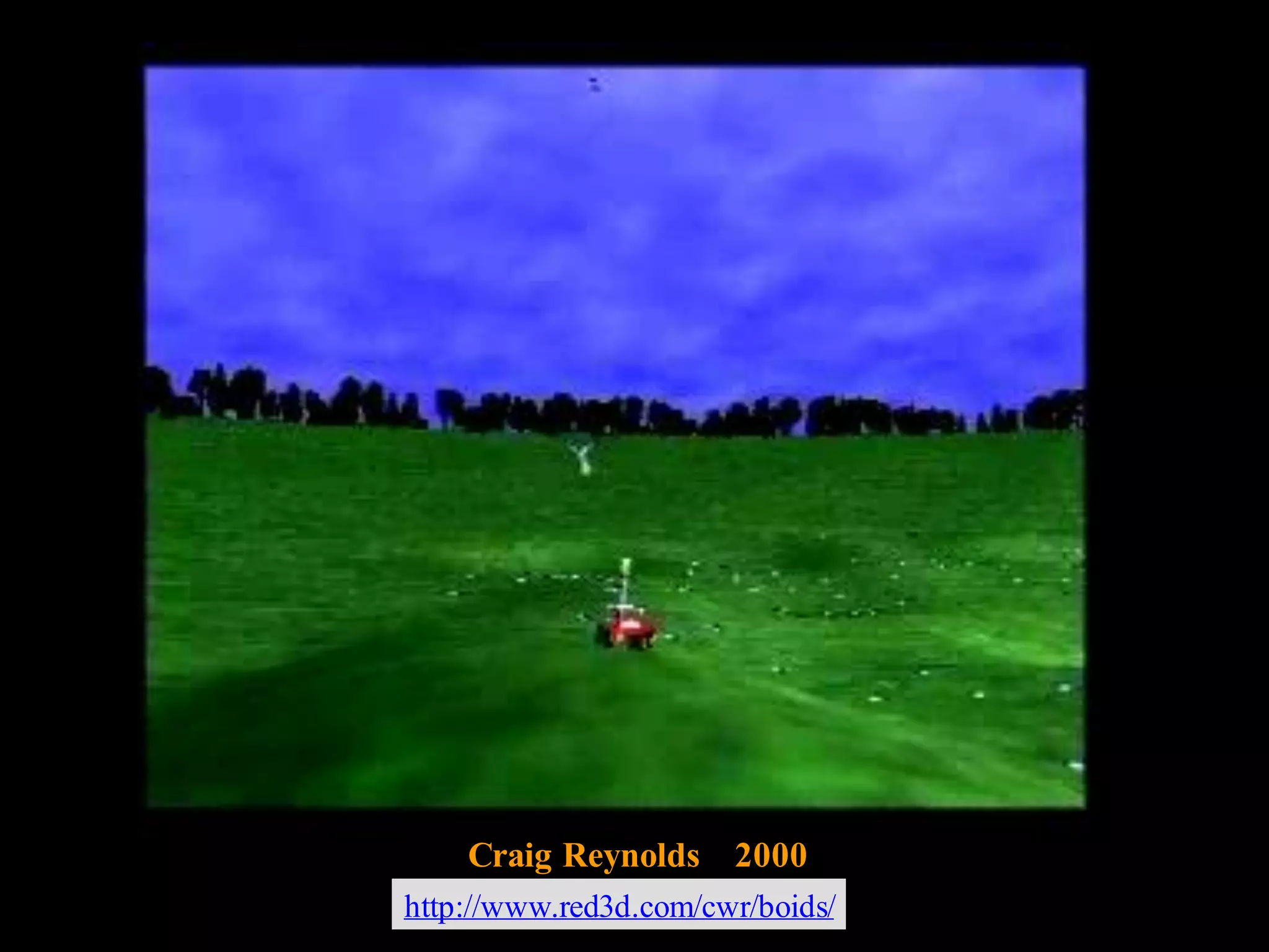 Craig Reynolds 2000
http://www.red3d.com/cwr/boids/
 