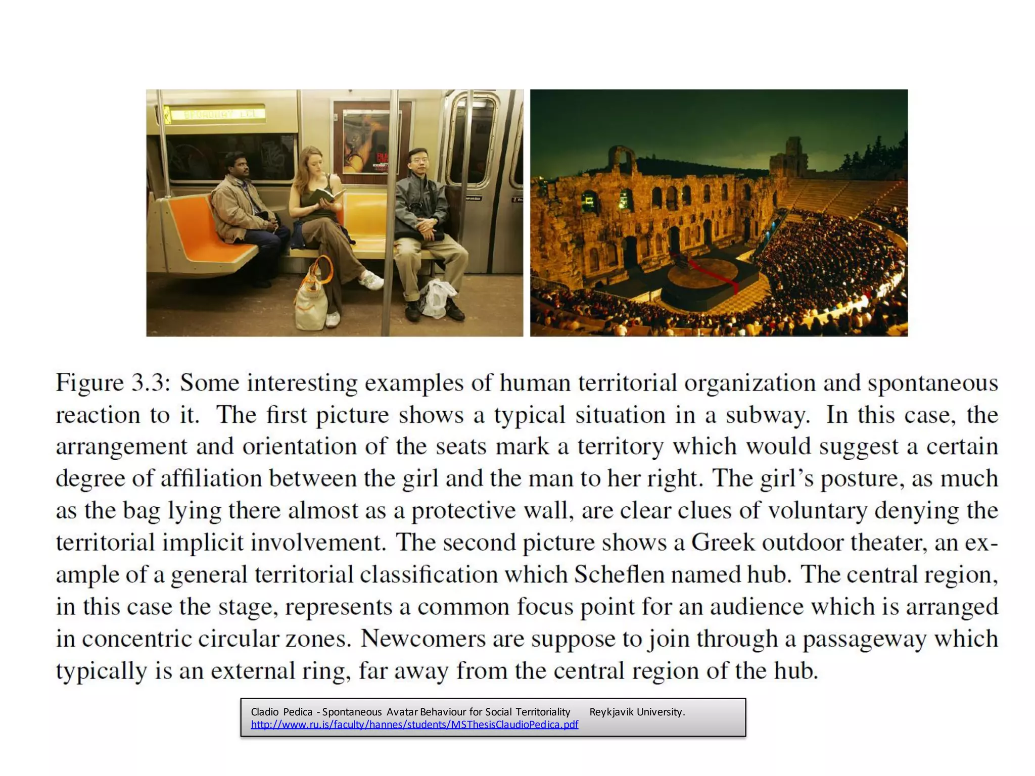 Cladio Pedica - Spontaneous AvatarBehaviour for Social Territoriality Reykjavik University.
http://www.ru.is/faculty/hannes/students/MSThesisClaudioPedica.pdf
 