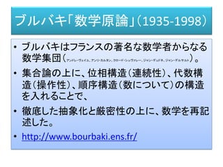 Baar’s Global Workspace Theory (GWT)
注意の焦点
Focus of Attention
（スポットライト）
舞台裏の人々＝ディレクター、シーンデザイナー、など。
コンテキストの生成とコントロール(舞台裏)
ワーキングメモリ
（Scene,Stage）
専門
プロセッサー
(観客)
ブロードキャスト
テンポラリー
な連携
意識の構造を舞台に見立てています。ステージ（＝ワーキングメモリ）上にスポット
ライト（＝注意、アテンション）が注ぐところに、注意の焦点があります。
Arrabales, R. Ledezma, A. and Sanchis, A. “Towards the Generation of Visual Qualia in Artificial Cognitive Architectures”. (2010) http://www.conscious-robots.com/raul/papers/Arrabales_BICS2010.pdf
 