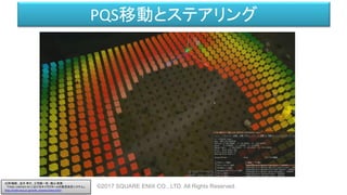PQS移動とステアリング
©2017 SQUARE ENIX CO., LTD. All Rights Reserved.
白神 陽嗣 、並木 幸介、三宅陽一郎、横山 貴規
「FINAL FANTASY XV におけるキャラクターAIの意思決定システム」
http://cedil.cesa.or.jp/cedil_sessions/view/1437
 
