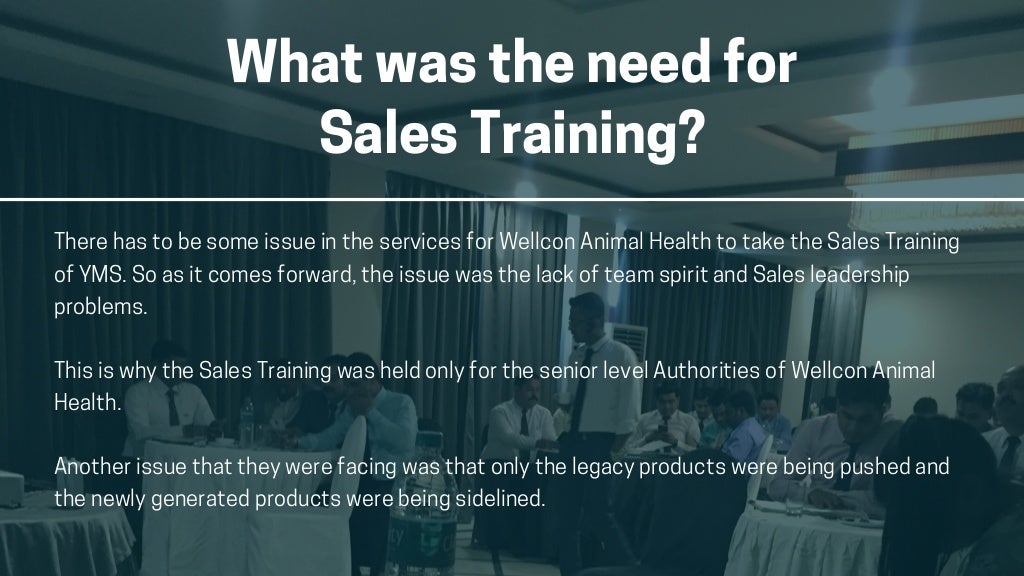 YMS Delivered Sales Training Programs at Wellcon Animal Health Private