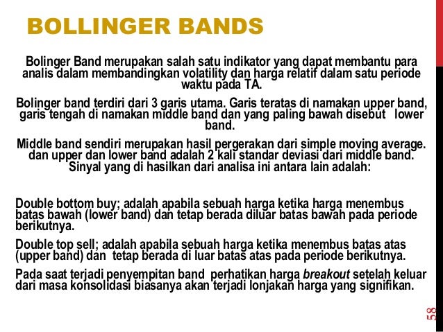 Band bollinger satu standar deviasi