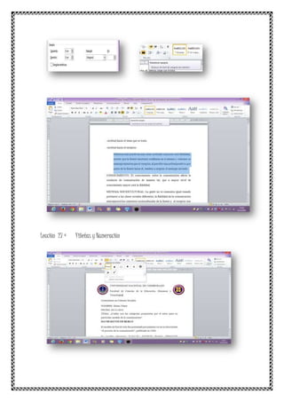 Lección 27 ª Viñetas y Numeración
 