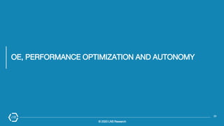 © 2020 LNS Research
OE, PERFORMANCE OPTIMIZATION AND AUTONOMY
23
 